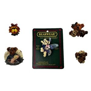 Boyd’s Bear Pin Bundle Lot of 5 Brooches Bearwear